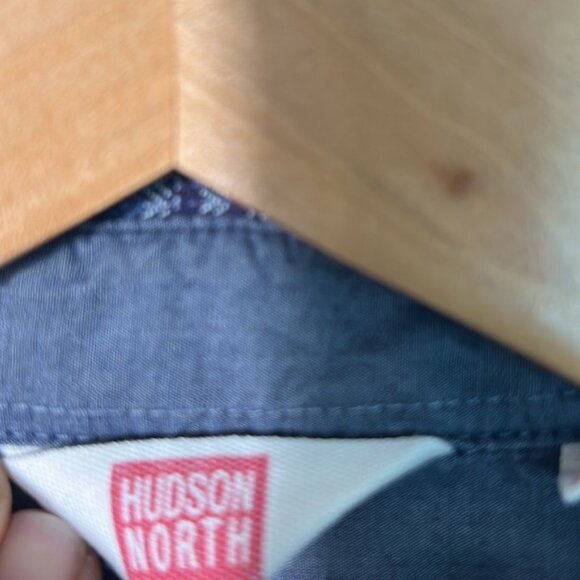 HUDSON NORTH MEN PLAID COTTON SHIRT IN SIZE MEDIUM - Picture 3 of 5